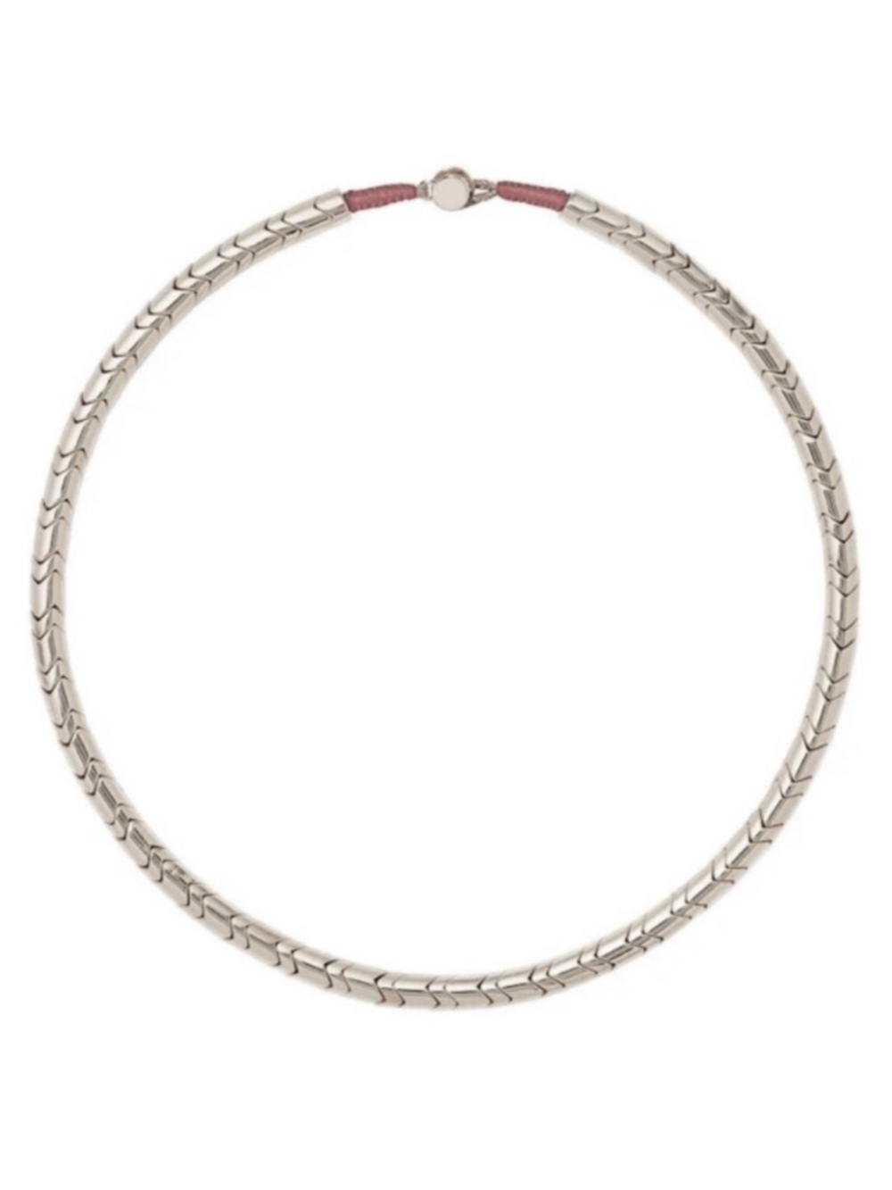 Roxanne Assoulin Silver Necklace with Red Detail